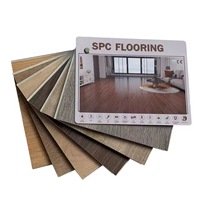 أرضيات SPC حجرية بلاستيكية 5 مم بتصميم خشبي ريفي، تركيب بنظام النقر، غير قابلة للانزلاق، للاستخدام السكني والتجاري (السوبر ماركت)