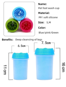 Tazza Portatile per Lavaggio <span class=keywords><strong>Zampe</strong></span> Cani, Spazzola in Silicone Automatica per Pulizia <span class=keywords><strong>Zampe</strong></span>, Tazza per Lavaggio Piedi Animali Domestici - Product Image 3