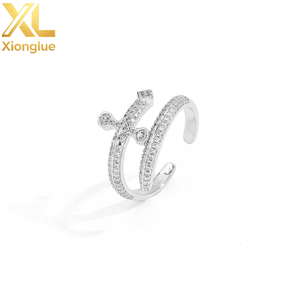 Factory Wholesale Price Fashion Cubic Zirconia Jewelry <b>Adjustable</b> Open <b>Size</b> Sword Design Gold Plated <b>Ring</b> for Men - Product Image 6
