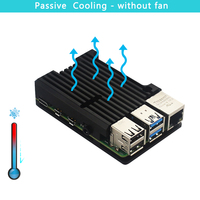 Original Raspberry Pi 4 Modelo B Kit 2 4 8GB RAM + ventilador carcasa de aluminio + 32 64 128GB tarjeta TF + adaptador de corriente + disipadores de calor para Pi 4