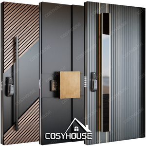 <span class=keywords><strong>Porte</strong></span> d'entrée pivotante de <span class=keywords><strong>sécurité</strong></span> de style américain moderne, grande <span class=keywords><strong>porte</strong></span> d'entrée extérieure principale, portes blindées modernes - Product Image 2