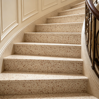 Dalle de terrazzo beige rose, pierre de terrazzo artificielle, grande tuile de terrazzo pour sol, mur et décoration intérieure