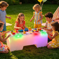 Fournisseur d'équipements interactifs LED multijoueurs : Table et tabouret 2-en-1 lumineux et tactile pour enfants