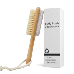 Schwein Borste Bimsstein Stein Fuß Reib brett Fuß wäscher Doppelseite natürliche Bimsstein Lava Rock Stone Feet Scrub ber Massage - Product Image 1