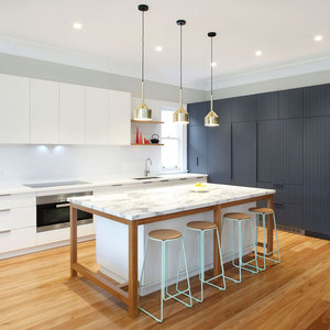 Custom Made White European Style Kitchen Cabinet And Wardrobe With Silver Hardware
