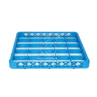 16 Fächer Blue Glass Rack Aufbewahrung halter Polypropylen Stehende Installation für Hotel-und Restaurant zwecke