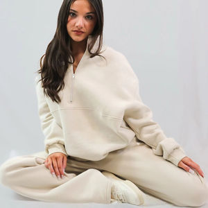 Tuta in pile reversibile da donna estiva personalizzata di alta qualità con set taglie forti asciugatura rapida e mezza cerniera - Product Image 1