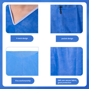 ชุดยูนิฟอร์มทางการแพทย์แบบใช้แล้วทิ้ง ผลิตจากผ้าไม่ถักทอ SMS คุณภาพสูง จัดจำหน่ายโดยโรงงาน - Product Image 2