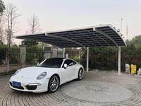 Abri de voiture de luxe en aluminium anti-neige avec toit en arche, revêtement poudré, design moderne et simple, taille personnalisée, abri de garage en tôle PC pour stationnement de voiture