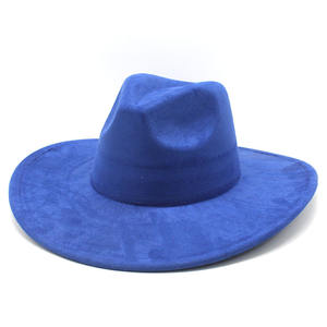 หมวกเฟโดราปีกกว้าง 9.5 ซม. แบบคลาสสิก ขายส่ง หมวกเฟโดราหนังกลับทรงหัวใจ - Product Image 3