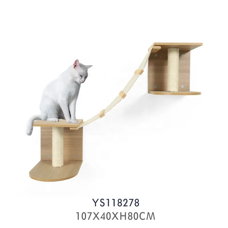 Pet Product Cat Tree Móveis Condomínios Casa Poleiros Prateleira Montada Parede Gato Escalada Prateleiras