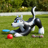 Loup gonflable noir sur mesure pour animaux de compagnie, grand jouet gonflable sexy en forme d'animal, jouets gonflables en anime, en vente