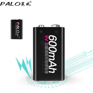 Palo Lithium chính 9 V 600mAh pin điện tử tiêu dùng ứng dụng pin có thể sạc lại 9 volt