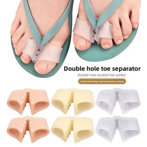 Protège-orteils SEBS pour tongs, sandales et claquettes, avec entretoises à clip fileté, coussinet de pied, double trou superposé, type bec de canard - Product Image 2