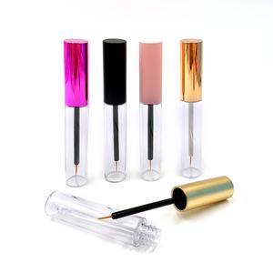 Tube de mascara cylindrique transparent de 10 ml avec brosse et capuchon en plastique – Contenant vide pour mascara - Product Image 1