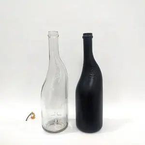 Botol Minuman Keras Kaca Bentuk Unik 750Ml, Botol Anggur Kelapa Kaca Botol Anggur dengan Tutup Gabus