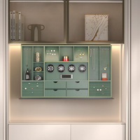 Miroir de maquillage de garde-robe personnalisé panier de levage intelligent électrique à commande vocale armoire de rangement de bijoux en cuir