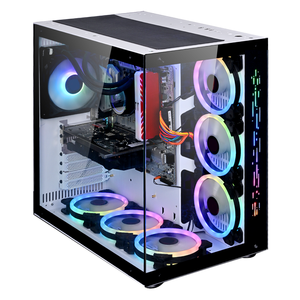 Boîtier complet tours ATX pour <span class=keywords><strong>PC</strong></span> de jeu, armoire pour ordinateur <span class=keywords><strong>Gamer</strong></span>, étuis et tours support 360 refroidisseur d'eau - Product Image 5