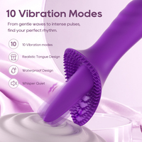 Erwachsenen-Sexspielzeug Vibrator für Frauen Zungenlecker mit 10 Vibrationsmodi Wasserdicht Leise Reisefreundlicher Vibromasseur