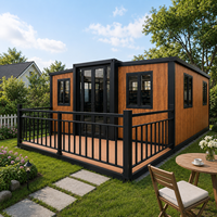 Maisons préfabriquées de luxe portables de 40 pieds avec structure en acier, mini-maisons au design personnalisé pour villas haut de gamme