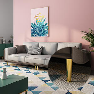 طاولة أريكة على شكل أرجل على شكل حرف L ، طاولة قدم للفنادق تدعم الذهب الأسود مع مطلي بالكروم - Product Image 6