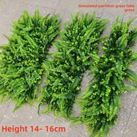 Pelouse artificielle plante mur en plastique fleur tapis cloison ornement décoratif aménagement paysager pour la maison vert boston fougère feuilles