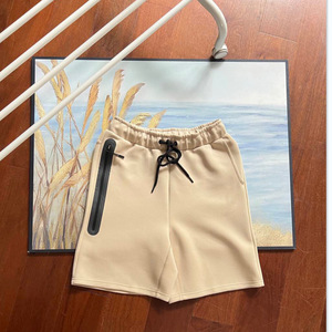 Logo di moda personalizzato <span class=keywords><strong>Tech</strong></span> pile da uomo <span class=keywords><strong>pantaloni</strong></span> corti in cotone pesante da uomo <span class=keywords><strong>pantaloni</strong></span> da corsa con cerniera posteriore da uomo pantaloncini sportivi - Product Image 5