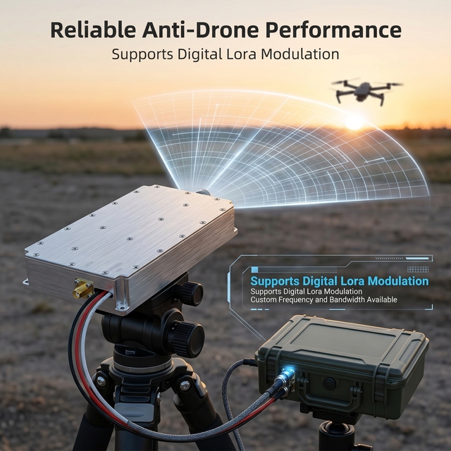 50W Single Directional PA Module 2.4GHz 5.8GHz Multi-frequency Coverage for WIFI Signal Jamming Drone Signal Interference