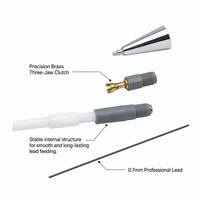 ZHUOPIN ZP-DF612 Lápiz Mecánico de Aleación de Aluminio de 0.5mm con Logotipo Personalizado, Embrague de Tres Mordazas Profesional para Dibujo, Venta al por Mayor