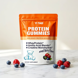Gummies protéinés 120 unités saveur fruits rouges mélangés Isolat de protéines de lactosérum Complément alimentaire - Product Image 1