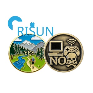 Moneda de desafío personalizada al por mayor con esmalte suave o duro, con diseño de suerte y destino, tipo moneda de decisiones Sí/No, impresa en UV, colorida, con la palabra SÍ o NO - Product Image 5