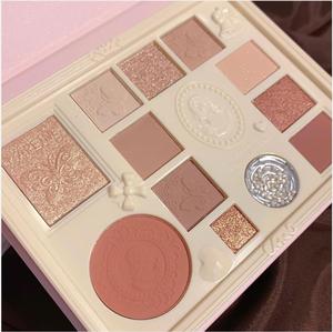 Grosir menyediakan Label kualitas tinggi Eye Shadow 3d dan krim Blush bubuk Eyeshadow palet