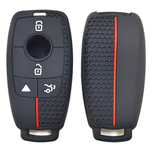 Funda de Silicona para Llaves de Coche, Porta Llaves para <span class=keywords><strong>Mercedes</strong></span> Benz <span class=keywords><strong>Clase</strong></span> A, <span class=keywords><strong>C</strong></span>, E, S, G, GLK, GLC, CLE, CLA, GLE, GLS, W177, W205, W213, W222, X167, AMG - Product Image 2