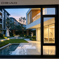 Ventana Moderna de Alta Gama con Marco Delgado de Aluminio, Apertura Doble Interior, Insonorizada, con Malla de Seguridad de Acero Inoxidable para Dormitorio o Villa