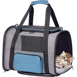 Переноска для кошек для маленьких кошек до 15 лет маленькая переноска для домашних животных с уникальной боковой сумкой верхняя нагрузка переноска для маленьких животных мягкая сторона
