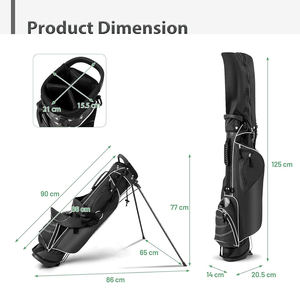 Professional <b>Lightweight</b> Custom Nylon <b>Golf</b> Stand <b>Bag</b> New Design with 4 Way Dividers Waterproof and Durable Stand <b>Golf</b> <b>Bag</b> - Product Image 2