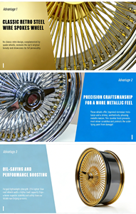 Jantes à rayons chromées BW pour <span class=keywords><strong>Cadillac</strong></span> Chrys 14 15 16 17 18 pouces, autres jantes forgées pour voitures anciennes et classiques - Product Image 4