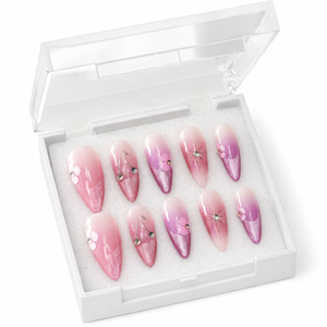 <span class=keywords><strong>Uñas</strong></span> Postizas Color Rosa Ojo de Gato, Brillantes, con Alto Pigmento, Diseño Ojo de Gato, Forma Almendrada Personalizada, <span class=keywords><strong>Uñas</strong></span> <span class=keywords><strong>Bonitas</strong></span> <span class=keywords><strong>y</strong></span> Lindas - Product Image 2