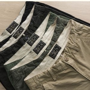 Pantalones Cortos Deportivos <span class=keywords><strong>Cargo</strong></span> para Hombre, de Algodón Jersey, Cintura Elástica, Estilo Vintage, Personalizados al por Mayor FLN - Product Image 6