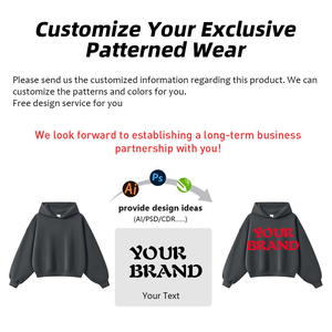 Sudadera con Capucha de Felpa Sólida de 350G, Corte Holgado y Ancho, Sin Cordón, para Hombre - Product Image 4