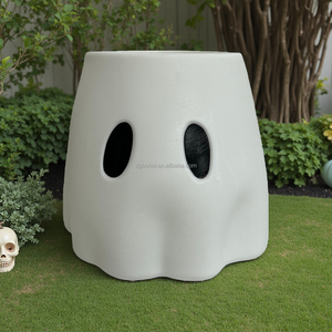 Halloween Custom Flower Pot Eco-friendly Novel <b>Plastic</b> <b>Planter</b> Halloween's Eve Creative Ghost Storage Bucket - Product Image 2
