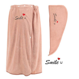 Ensemble de serviettes de bain pour femmes en dropshipping avec <span class=keywords><strong>serviette</strong></span> de séchage des <span class=keywords><strong>cheveux</strong></span>, enveloppe de douche portable, <span class=keywords><strong>serviette</strong></span> de bain pour femmes pour la maison - Product Image 2
