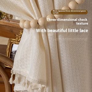 Cortina de ventana de gasa simple sin Velcro que transmite luz opaca <span class=keywords><strong>para</strong></span> <span class=keywords><strong>ventanas</strong></span> de bahía pequeñas Alquiler de fácil instalación incluido - Product Image 2