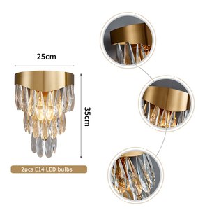 Applique murale LED moderne en cristal rectangulaire pour miroir <span class=keywords><strong>de</strong></span> <span class=keywords><strong>salle</strong></span> <span class=keywords><strong>de</strong></span> <span class=keywords><strong>bain</strong></span>, idéale pour la maison et l'hôtel - Product Image 5