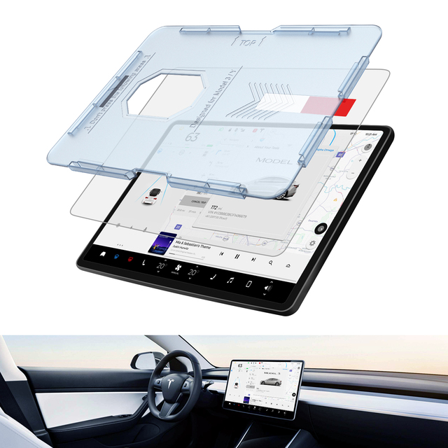 For Hot Selling AG Matte 9H 0.3mm Tempered Glass Screen Protector for Tesla Model 3 Y X S Covers Touch Panel Navigation