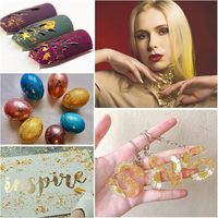 Vente d'usine 9*9cm 2000 pièces/paquet Feuilles d'or colorées de différentes couleurs pour créations artistiques, imitation antique, décoration de Noël