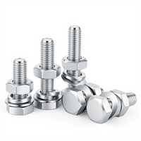 Fabriqué en Chine, vis hexagonales externes de qualité supérieure en acier inoxydable, grade 8.8, zinguées, avec écrous et joints, ensemble neuf