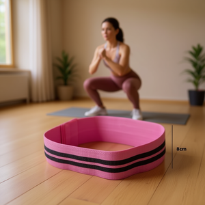 L Size Fuchsia Squat <b>Exercise</b> <b>Bands</b> - Product Image 2
