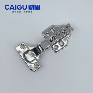 三段階力ステンレス鋼ソフトクローズヒンジ、16～28mmの厚さの薄いドアパネルにユニバーサル対応、ゼロアングル油圧ヒンジ - Product Image 1