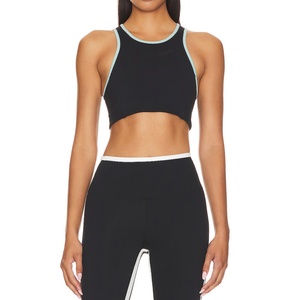 Conjunto Deportivo de Leggings y Sujetador Deportivo con Cinturón de Encaje Sólido para Mujer, Talla Grande, Nailon y Elastano - Product Image 2